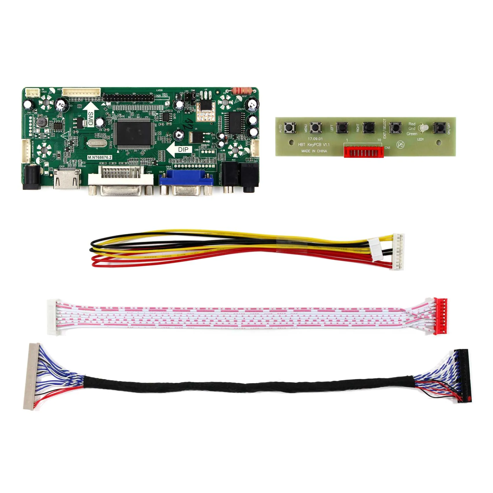 لوحة تحكم LCD HD MI DVI VGA ، لوحة M.NT68676 لـ 19 بوصة G190ETN01.6 ، شاشة LCD