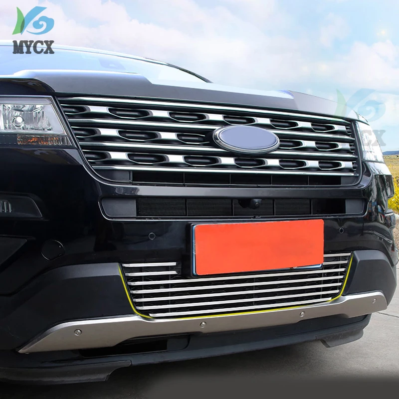 Aluminium Alloy Racing Grille Cover Front Bumper Grille Cove For Ford Explorer 2011- 2019 Accessories