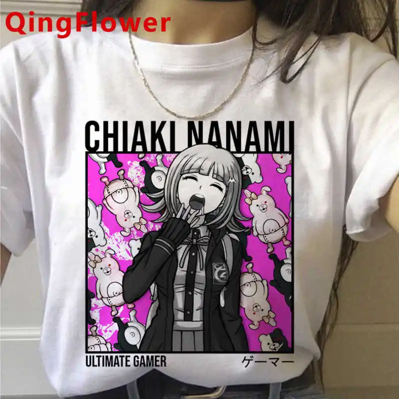 Ouma Kokichi Danganronpa V3 top tees men white t shirt aesthetic couple clothes kawaii summer top harajuku kawaii kawaii