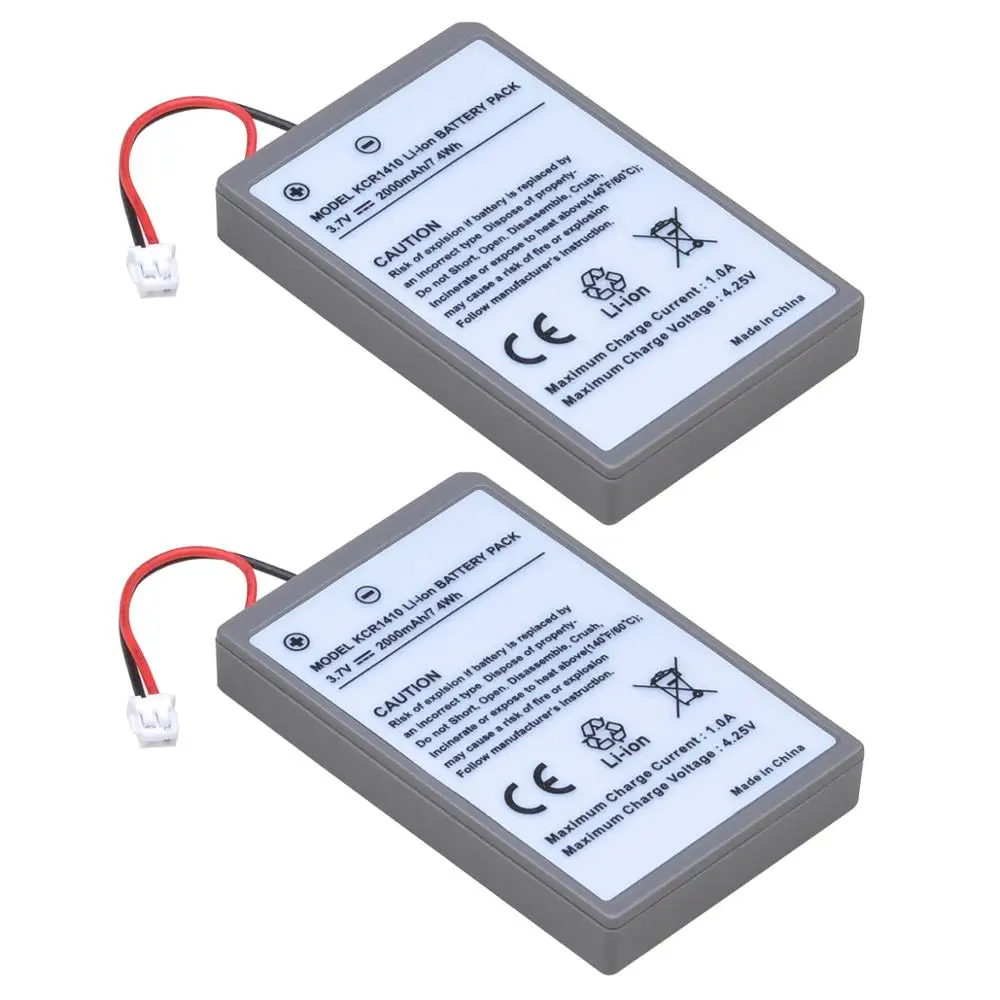 

2PCS 2000mAh Battery for Sony PS4 CUH-ZCT2 or CUH-ZCT2U Pro Slim Bluetooth Dual Shock Controller Second Generation