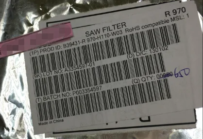 نوعية جيدة 5 قطعة B39431-R970-H110 B39431R970H110 B39431R 970H110 B39431R0970H110W03 رأى الدقة 433.9200MHZ 433.92MHZ SMD