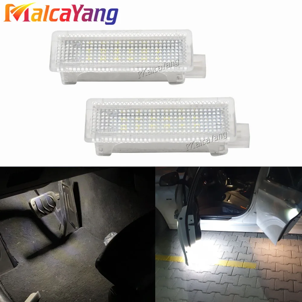 2Pcs For BMW E60 E87 E70 E90 E92 E63 E65 E85 E82 E88 M3 MINI Z4 R50 R52 R53 LED Courtesy Footwell Under Door Light Auto Parts