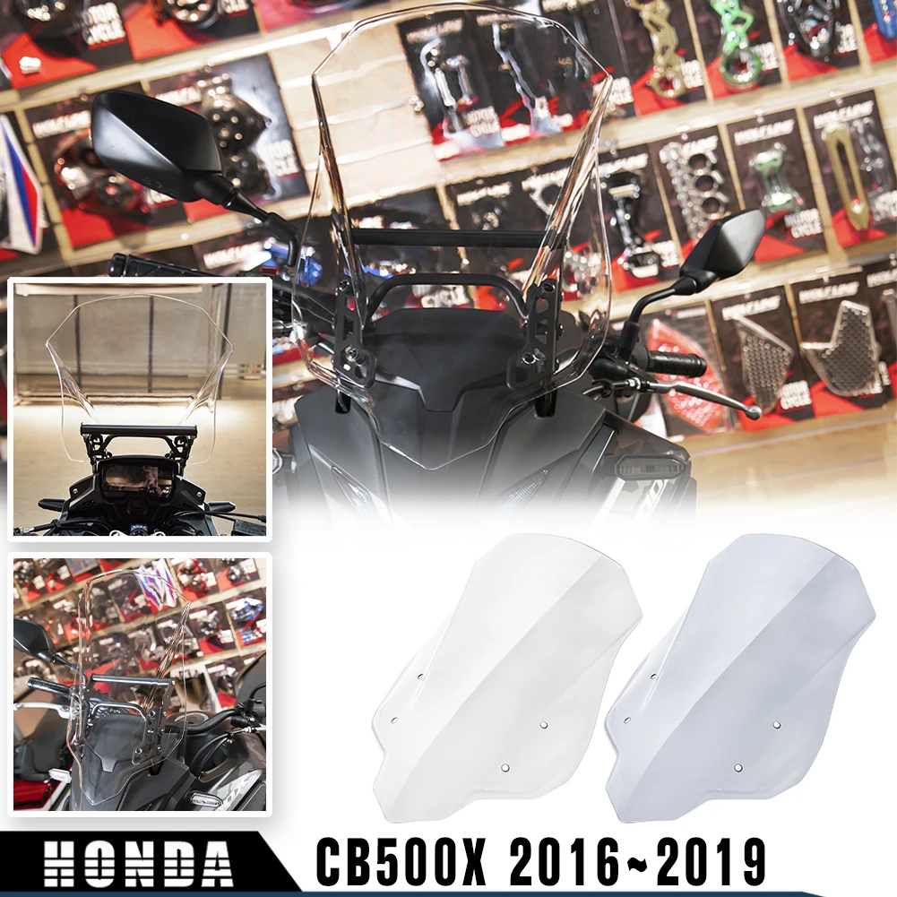 

For Honda CB500X Windscreen Touring Windshield Shield Screen Visor Wind Deflector with Bracket 2013-2023 CB 500X Accessories