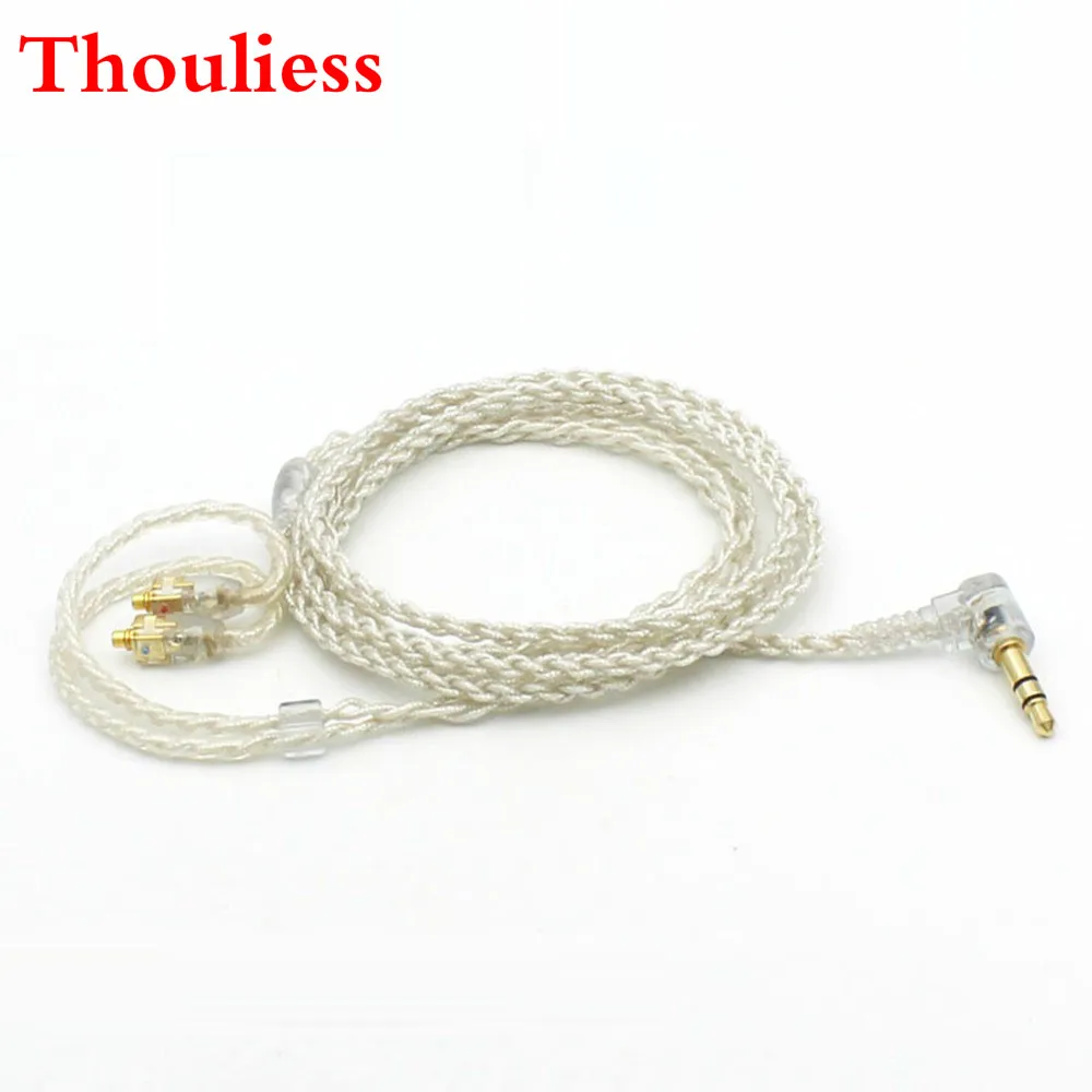 

Thouliess MMCX Cable 3.5MM Silver Plated Cable Earphone Upgrade Cable for Shure SE846 SE535 SE315 SE215 UE900