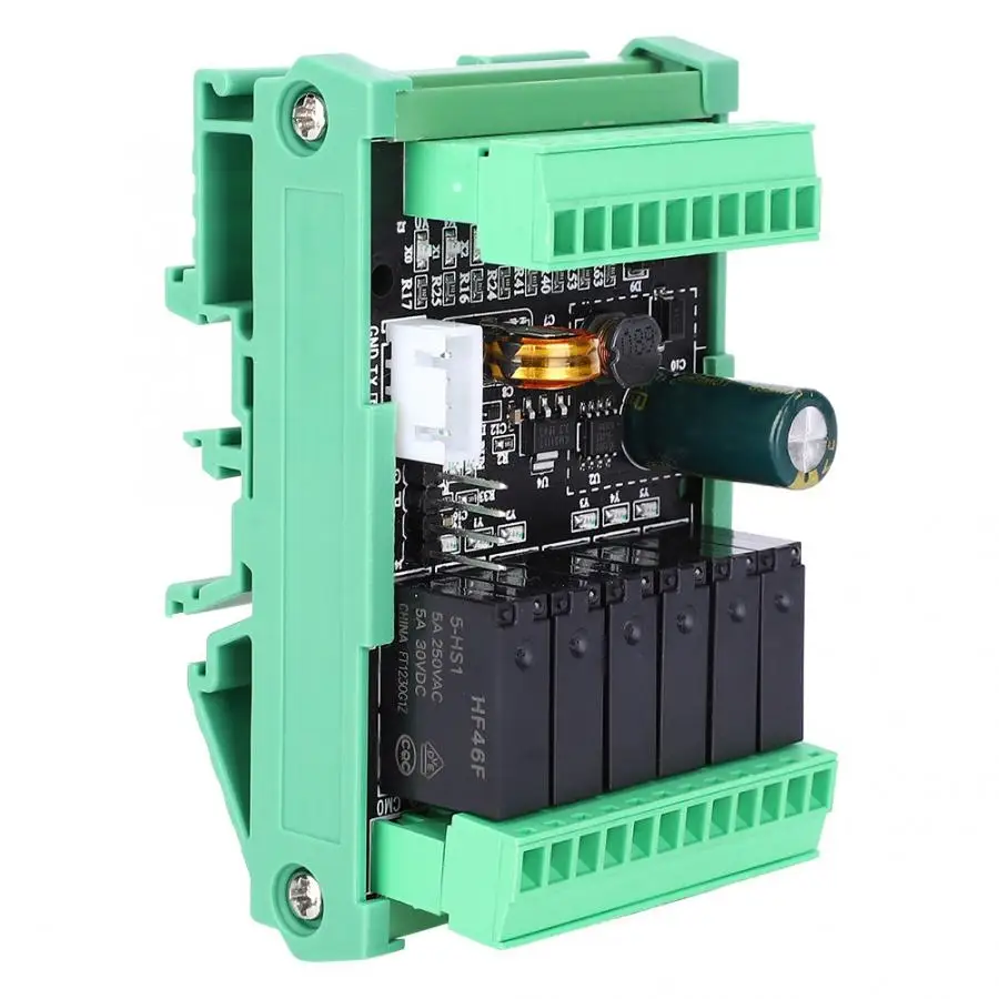 FX2N-14MR 24VDC / 220VAC PLC Programmable Logic Controller Module 8 Input 6 Output Industrial Automation Control Board