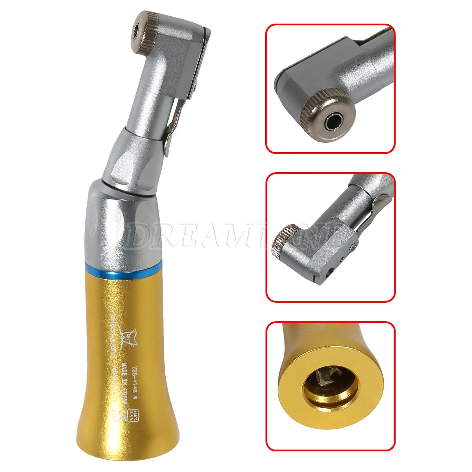 Yabangbang Dental Low Speed Contra angle Latch Type / Straight Nosecone / 4 hole Air Motor Fit NSK