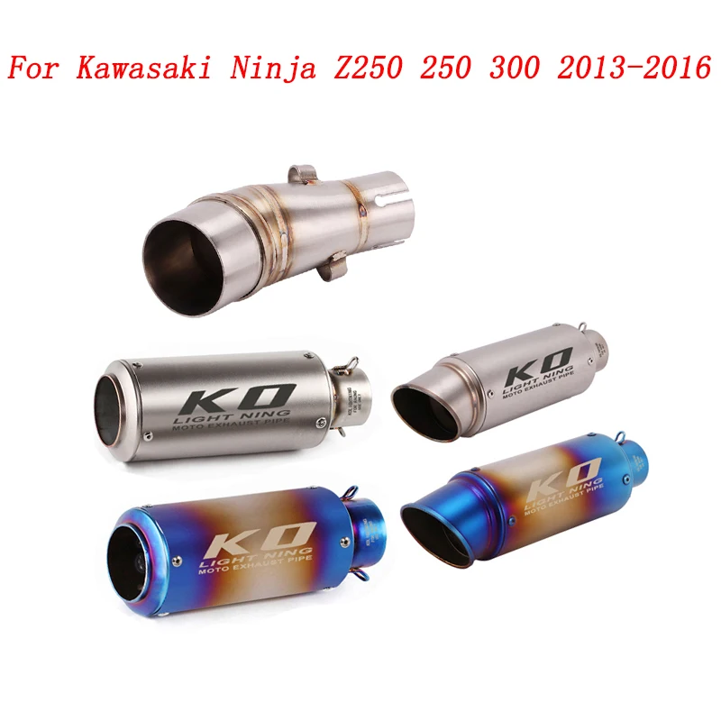 

Escape Motorcycle Exhaust Mid Link Tube And 51mm Vent Pipe Stainless Steel For Kawasaki Ninja Z250 250 300 2013-2016