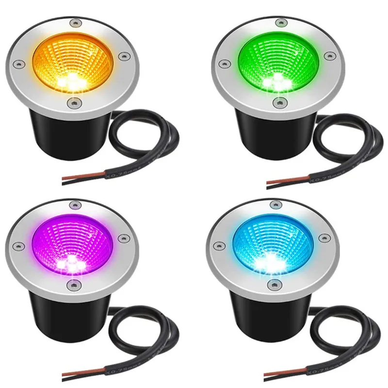 Outdoor 10W Wasserdichte RGB LED Unterirdischen Lampen mit Fernbedienung 12V 24V Inground Licht für Boden Garten pfad Park Boden