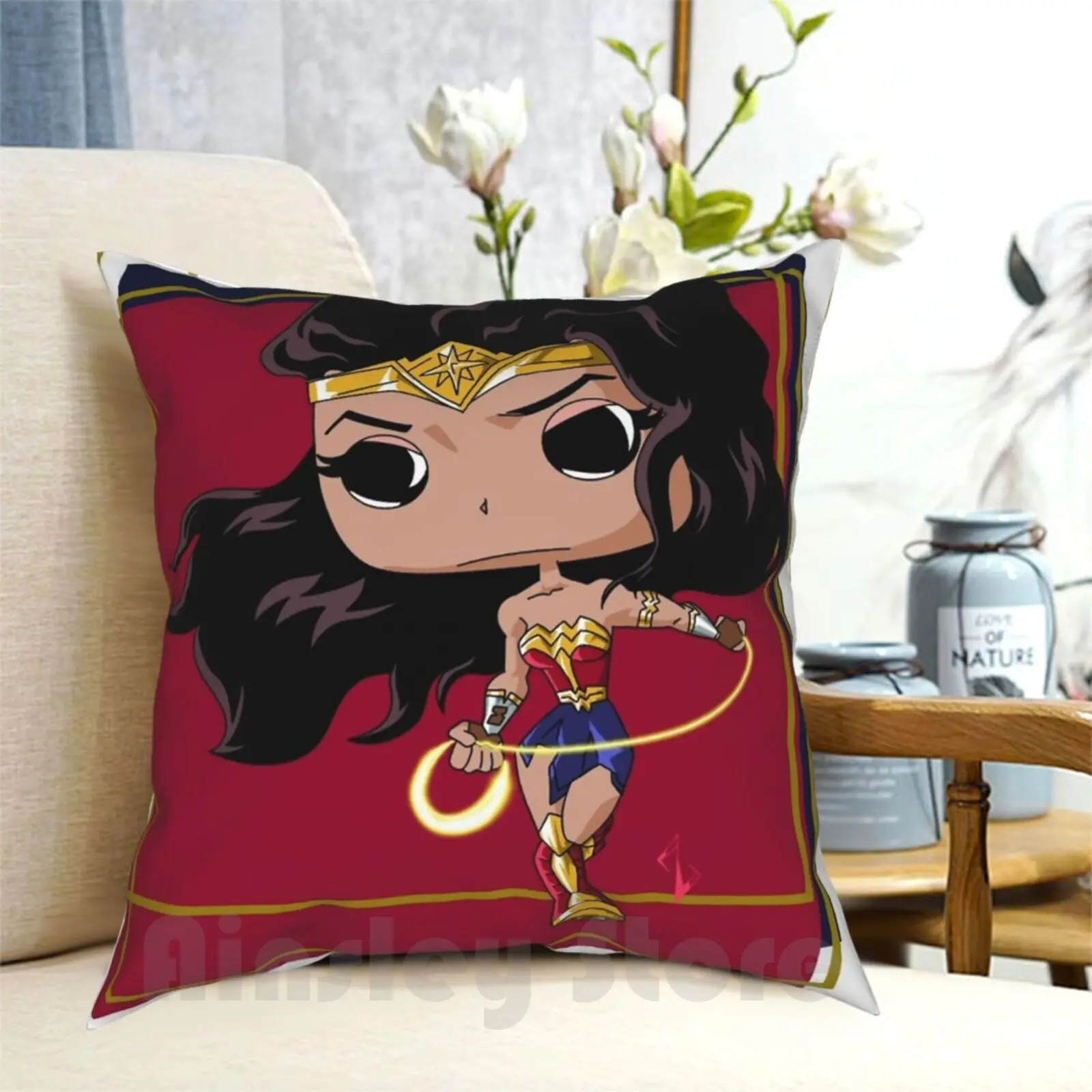 Ww Pillow Case Printed Home Soft DIY Pillow cover Superhero Womens Feminist Feminism Cartoon