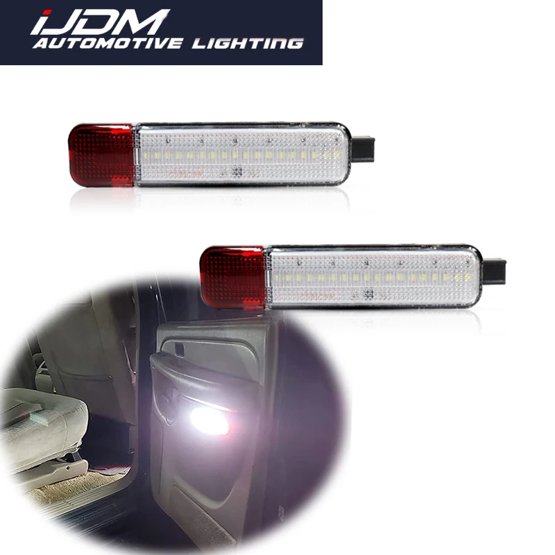 2pcs For Hummer 2 Door Courtesy 03-09 For Cadillac Chevy Silverado 1500 2500 3500 Door Panel Light Courtesy Lamp White 12V