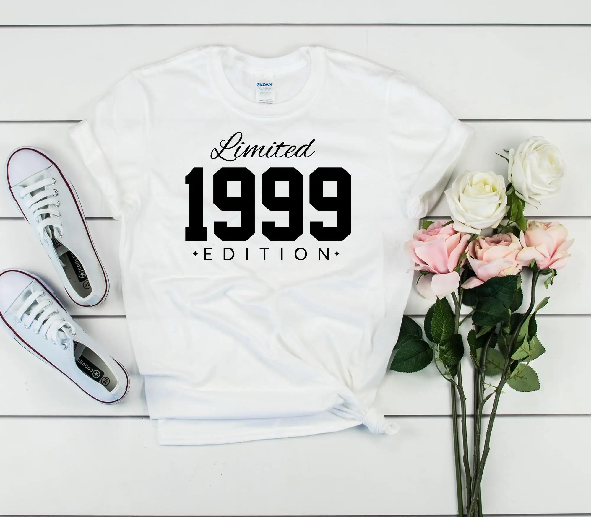 

Limited 1999 Edition 21th Birthday Party T Shirt Fashion Cotton Aesthetic Women Girl T-shirt Casual O Neck Short Sleeve Top Tees