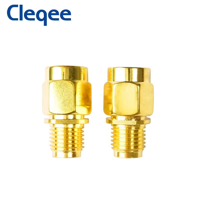 JXSINONE 2pcs RF Connector RP-SMA Male Female To RP SMA Female Male Connector Coaxial Coax Adapter