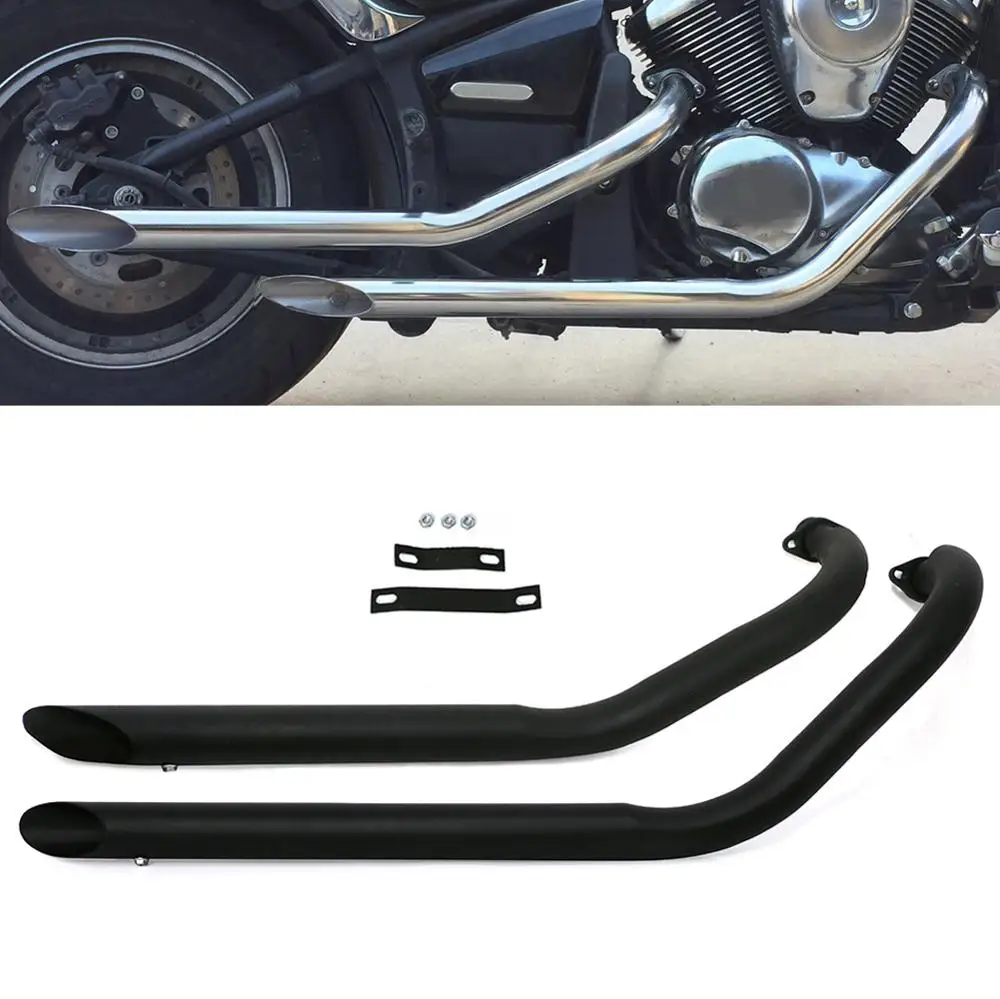 

Motorcycle Exhaust Pipe Aerofluxus Vent Pipe With Removable Muffler Silencer For Kawasaki Vulcan 900 S EN900 VN900 S900