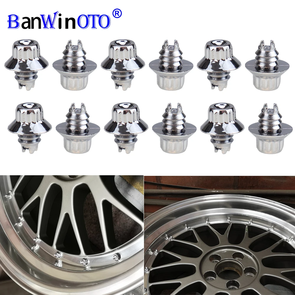 25 pcs/set 6.9mm Universal Plastic Car Wheel Rivets For Wheel Rims Bolt Alloy Studs Cap Lip Screw Bolt Tires LIP Rivets