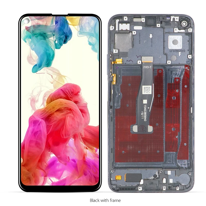 Oryginalny dla Huawei Nova 5t wyświetlacz LCD ekran dotykowy Digitizer zgromadzenie dla 6.26 cal Honor 20 20Pro YAL-L21 z ramą wymienić