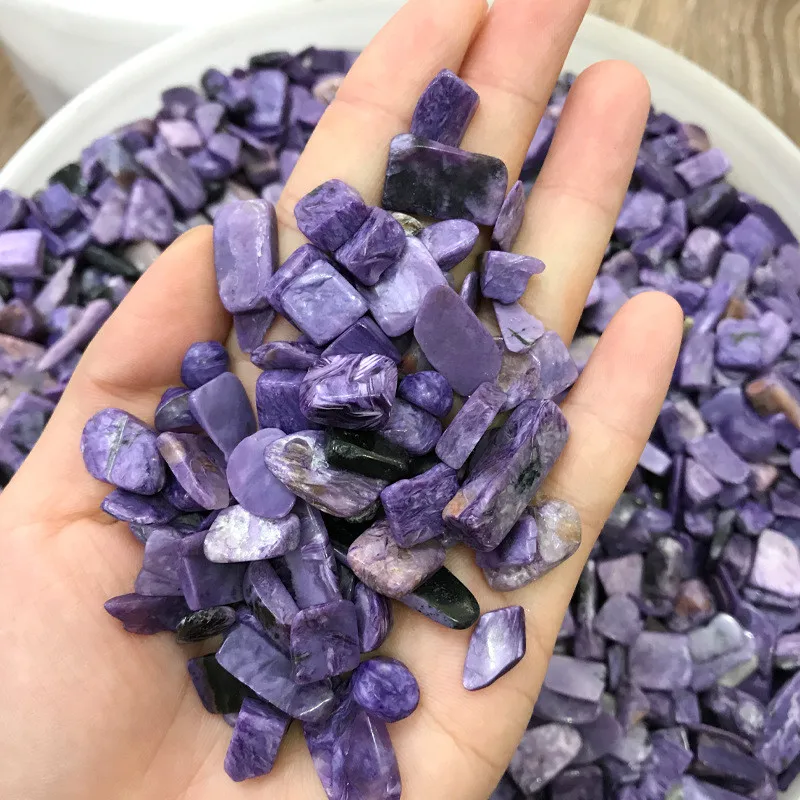 100g Natural Perfect Charoite Jewel crystal gravel polished raw gemstone quartz gravel rock gifts for healing