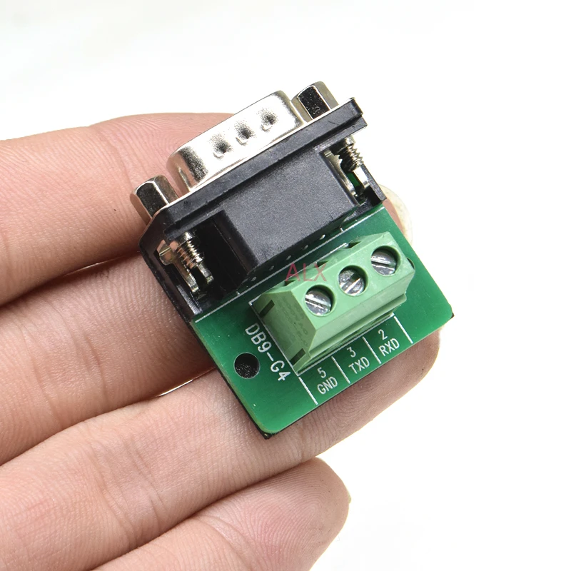 1PCS DB9 9PIN male female serial port connector to terminal adapter D-SUB COM RS232 TO RS485 converter BOARD terminal block