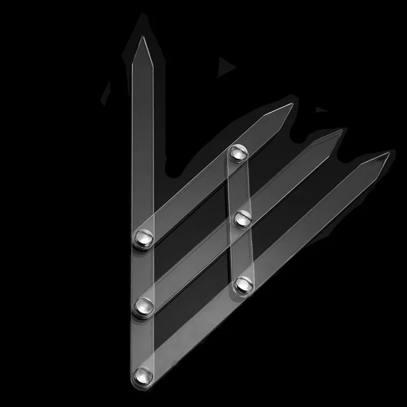 Acryl wenkbrauwliniaal permanente make-up wenkbrauwvormende stencilliniaal permanente make-up verhouding maatregel