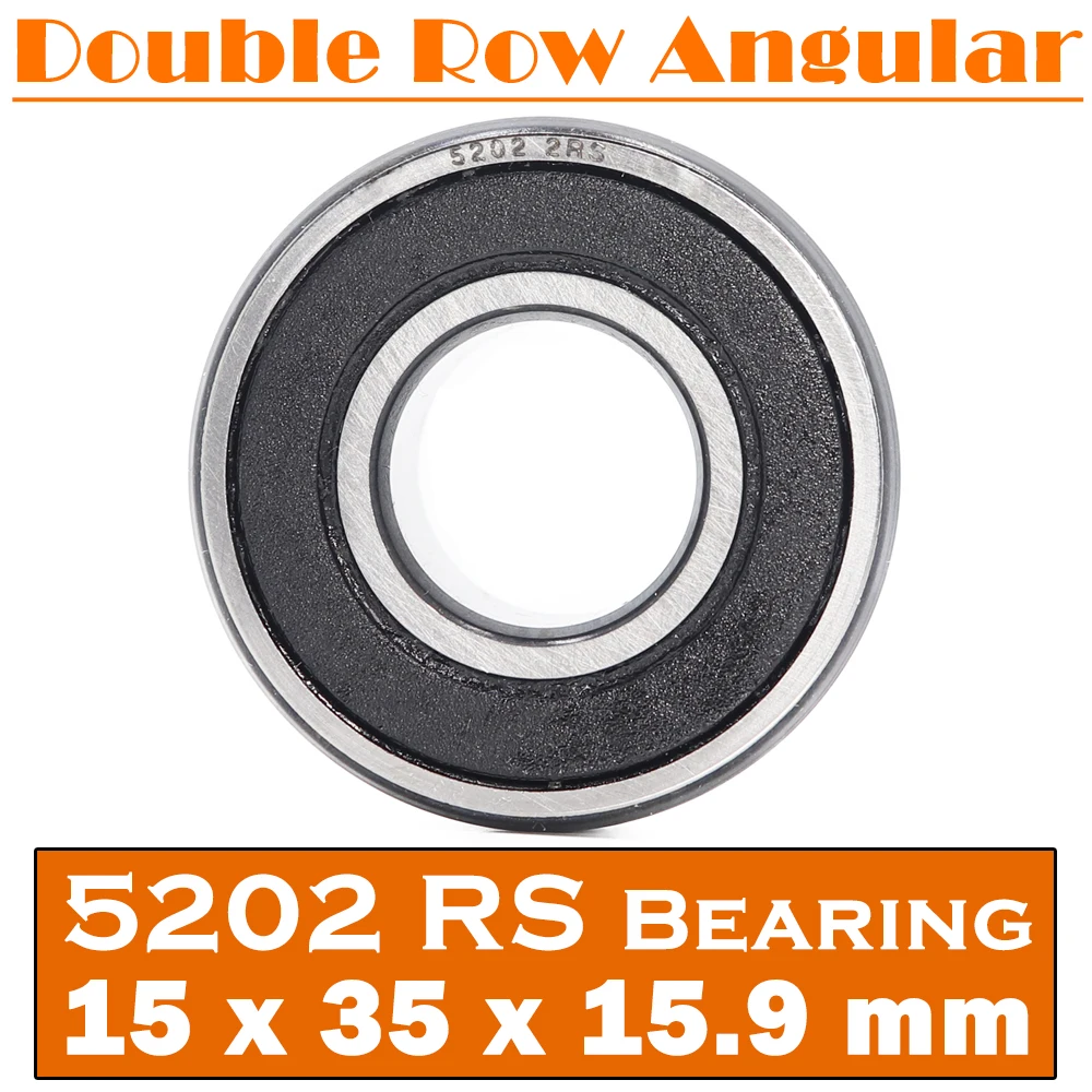 5202 2RS Bearing 15*35*15.9 mm ( 1 PC ) Axial Double Row Angular Contact 5202RS 3202 2RS 3056202 Ball Bearings