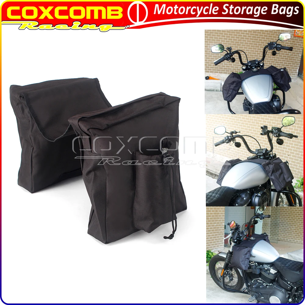 

Motorcycles Universal Black 600D Waterproof Oxford Cloth ATV Luggage Saddle Bag Pocket Fuel Tank Storage Off-road Storage Bag