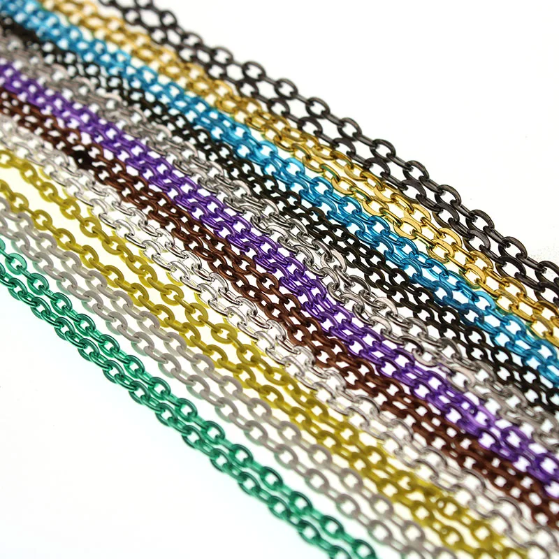 5meters 2x3mm 3x4mm Metal Necklace Chain Bulk Link Chains For Jewelry Making Findings DIY Necklace Bracelet Chain Materials