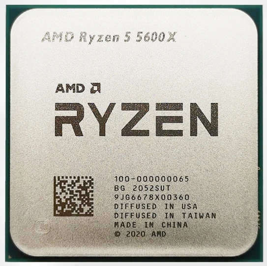 Imagem -06 - Amd Ryzen Processadores com Graxa Térmica Amd Am4 Cpu Ryzen 5600x com Pasta Térmica r5 3600x Núcleos Cpu 2600 para B550 Mobo