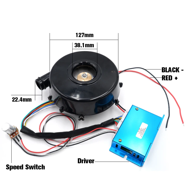 WM13075 DC12/24 V Brushless Ventilatore Ventilatore Centrifugo, Ventilatore Turbo, Ventilatore di Aria per Smashing Vibrazione Della Maglia, letto