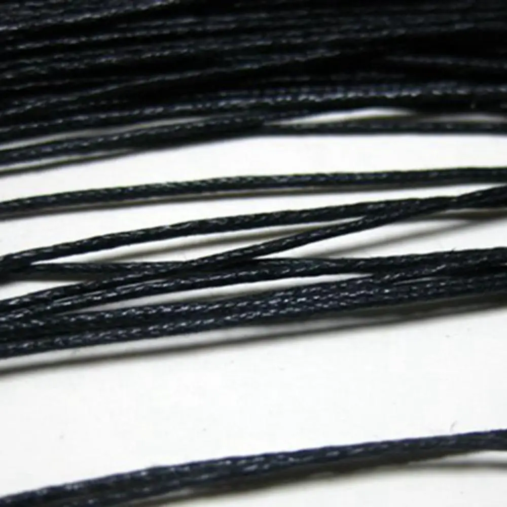 

100 Meters Black Waxed Cotton Beading Cord 1mm for Bracelet Necklace