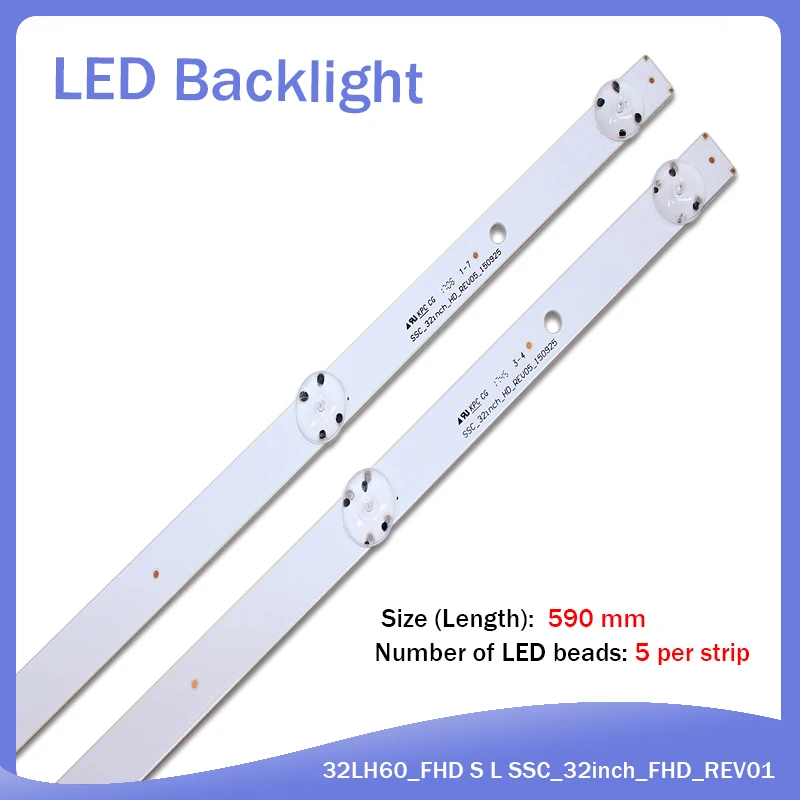 New 5set=10 PCS 5LEDs 590mm LED strip for LG 32LH510B 32LH51_HD S SSC_32INCH_HD LGE_WICOP_SVL320AL5 Innotek direct 32inch CSP