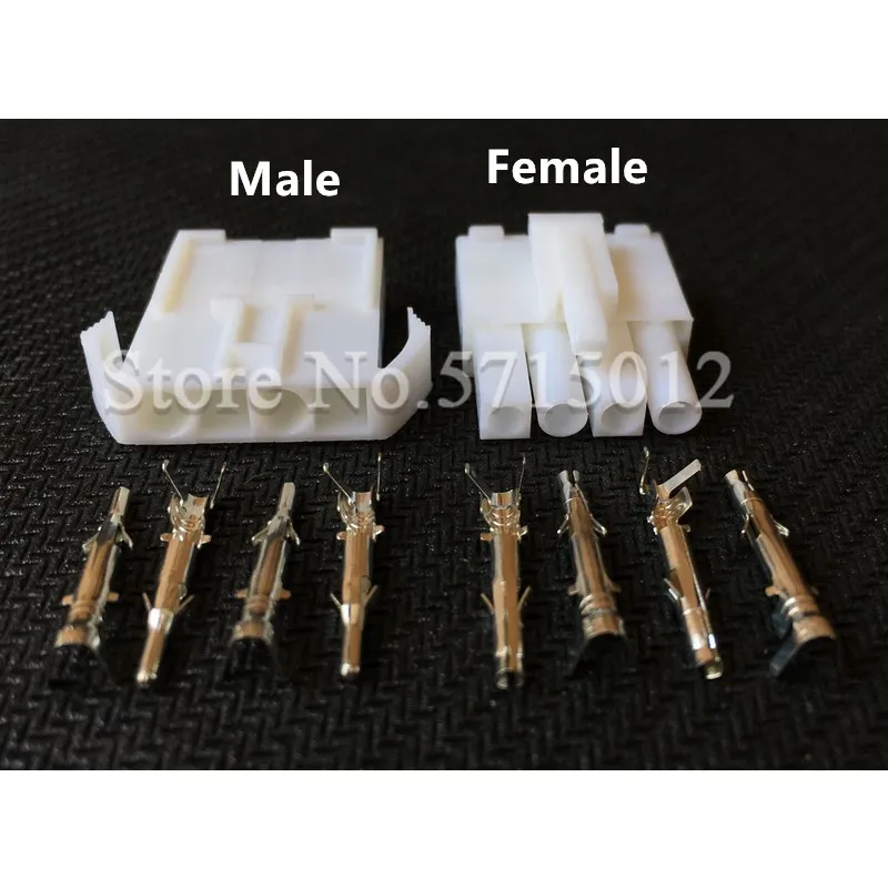 5set 4 Hole Female And Male Small Tamiya Connector Kits Mini Tamiya EL 4.5MM Socket Plug With 4 Pin 4 Way