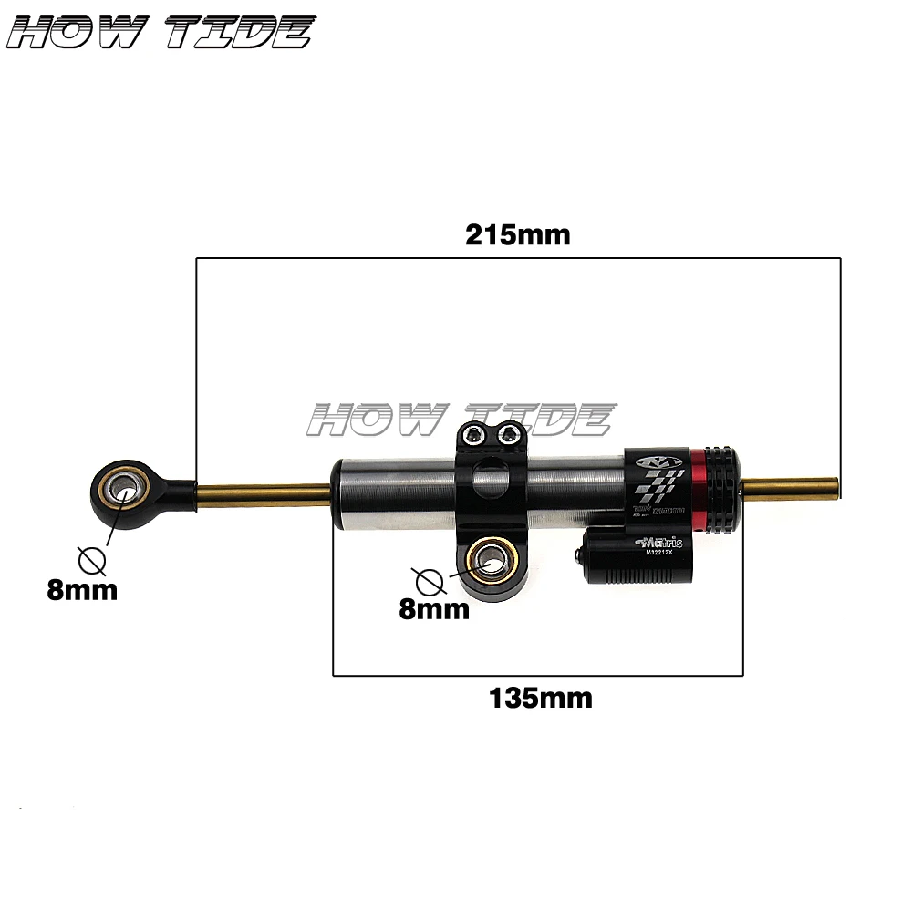 

Universal Motorcycle Adjustable Steering Damper Stabilizer for Yamaha R15 V3 FZ16 R25 XJR 1300 MT 09 Tracer YZF R6 FZ6