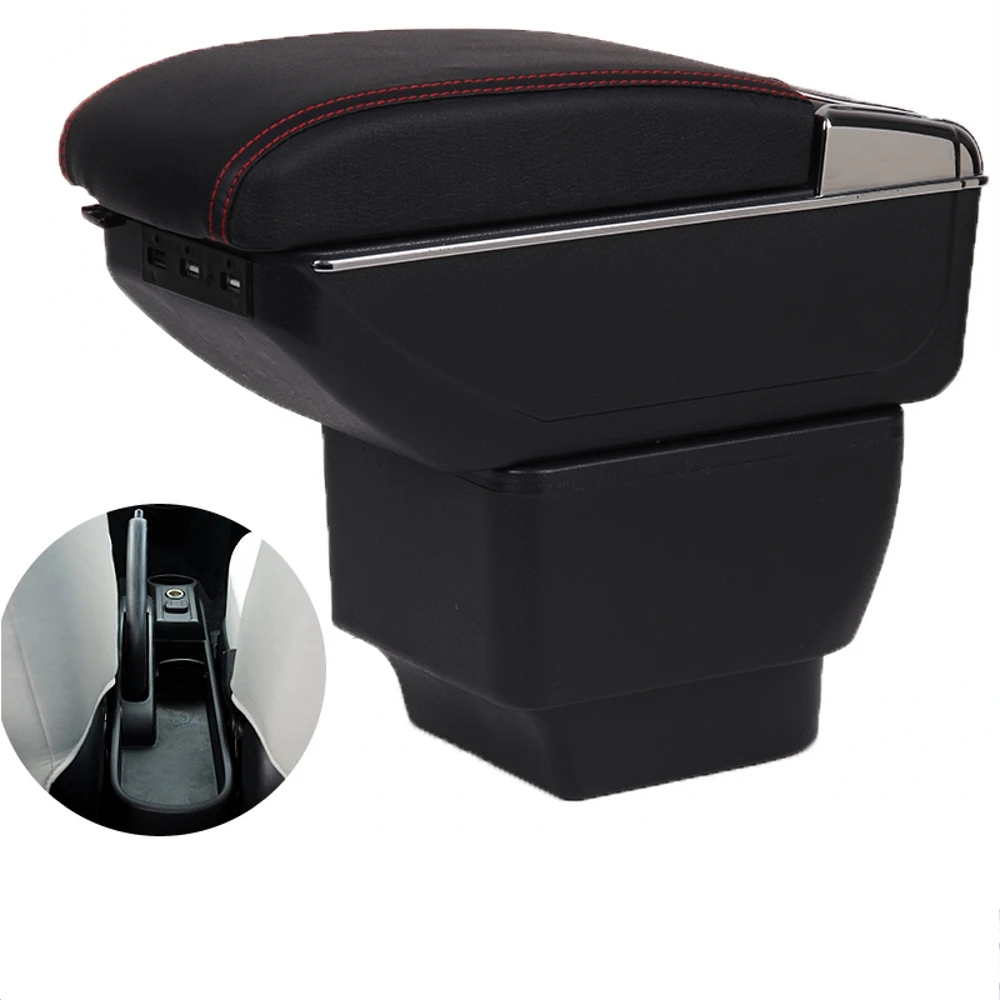 

Arm Rest Mazda M2 2 Armrest Box Center Console Central Store Content Storage with Cup Holder Ashtray USB Interface