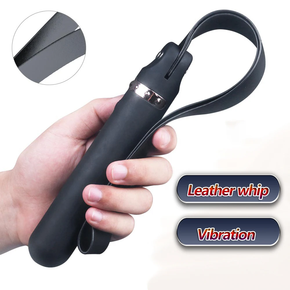 Leather Whip Clitoris Stimulation G-Spot Vibrator SM Slave Vagina Massager Female Masturbator Erotic Sex Toys For Women Couples