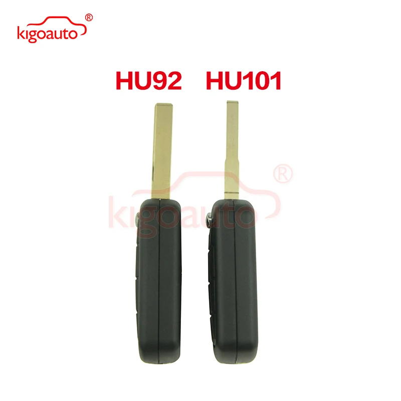 Kigoauto Flip Remote Car Key 3Button 434Mhz ID46 Chip HU92 Key Blade per Landrover LR3 Remote Key