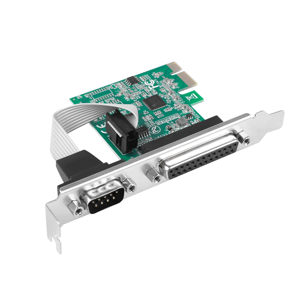Adaptador de puerto paralelo para impresora, convertidor ASIX AX99100 TXB102 LPT a PCI-E PCI Express, puerto serie COM y DB25
