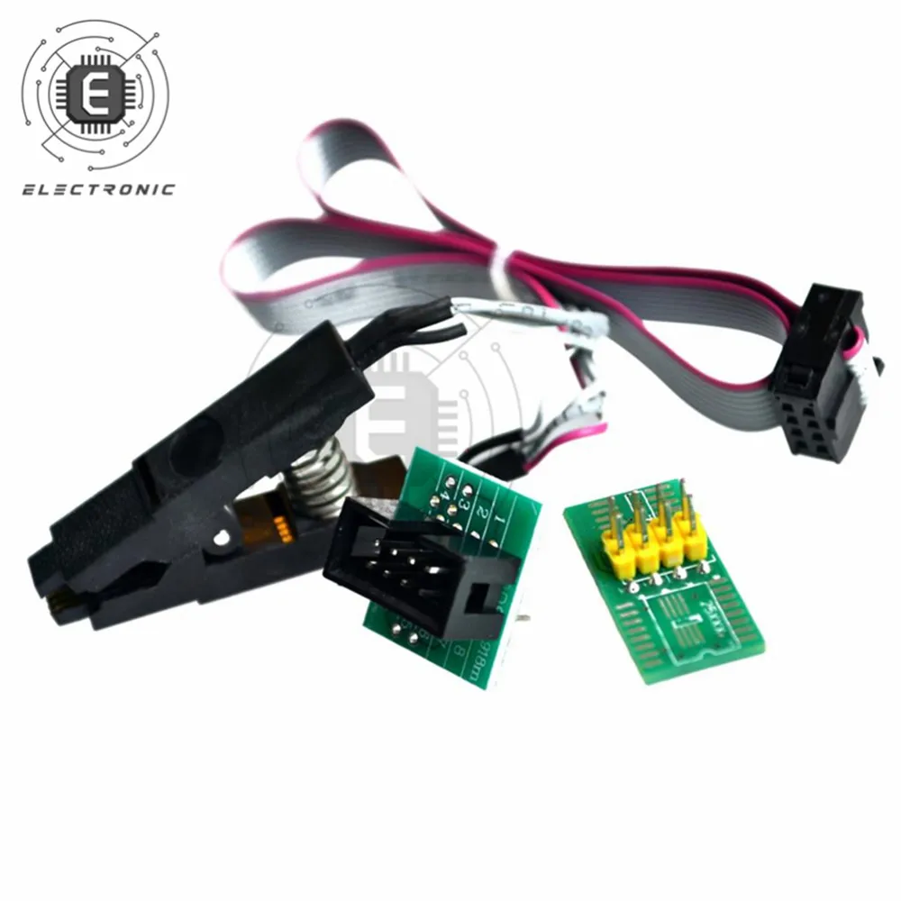 Programmer Testing Clip SOIC8 SOP8 Clip Test For EEPROM 93CXX 25CXX 24CXX Online Programming  2 Adapter