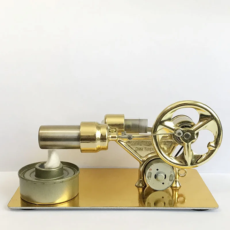 Mini Hot Air Stirling Engine Motor Model Stream Power Physics Experiment Model Educational Science Toy Gift for Children