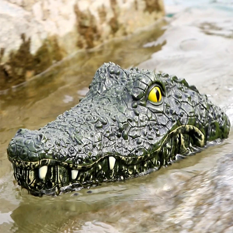 Best selling simulation crocodile head remote control electric water spoof swimming pool beach scary children whole person toy