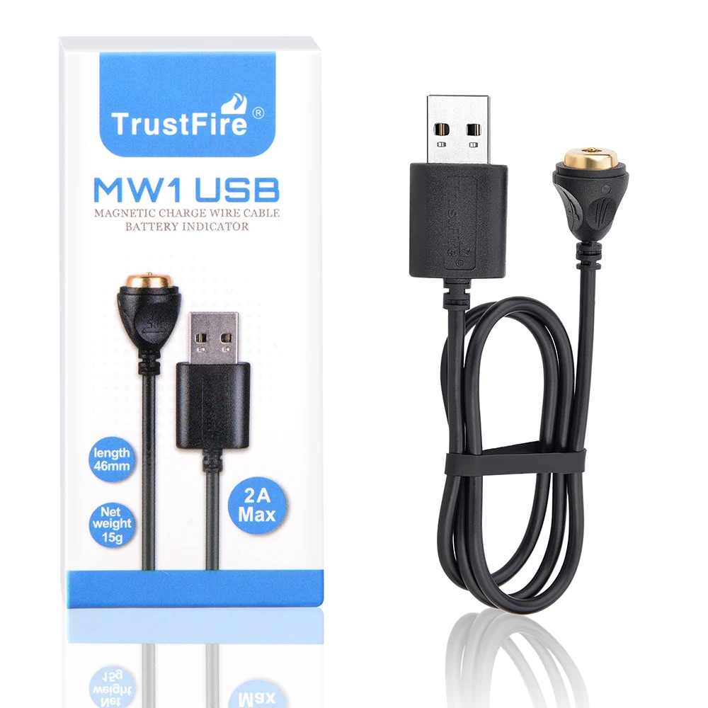 Trustfire MW1 Smart Magnetic Charging Cable for Trustfire MC1 MC12 MC18 MC3 MC5 Flashlight and E18R E30R HM65R