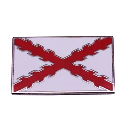 Spanish Empire Flag Badge Cross of Burgundy Pin National Decor