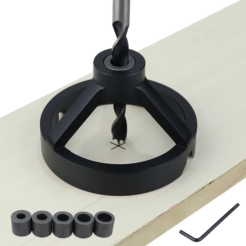แนวตั้งติดตั้งคู่มือเจาะตำแหน่ง Hole Puncher คู่มือ Jig มุม Doweling Jig สำหรับช่างไม้เครื่องมือช่างไม้