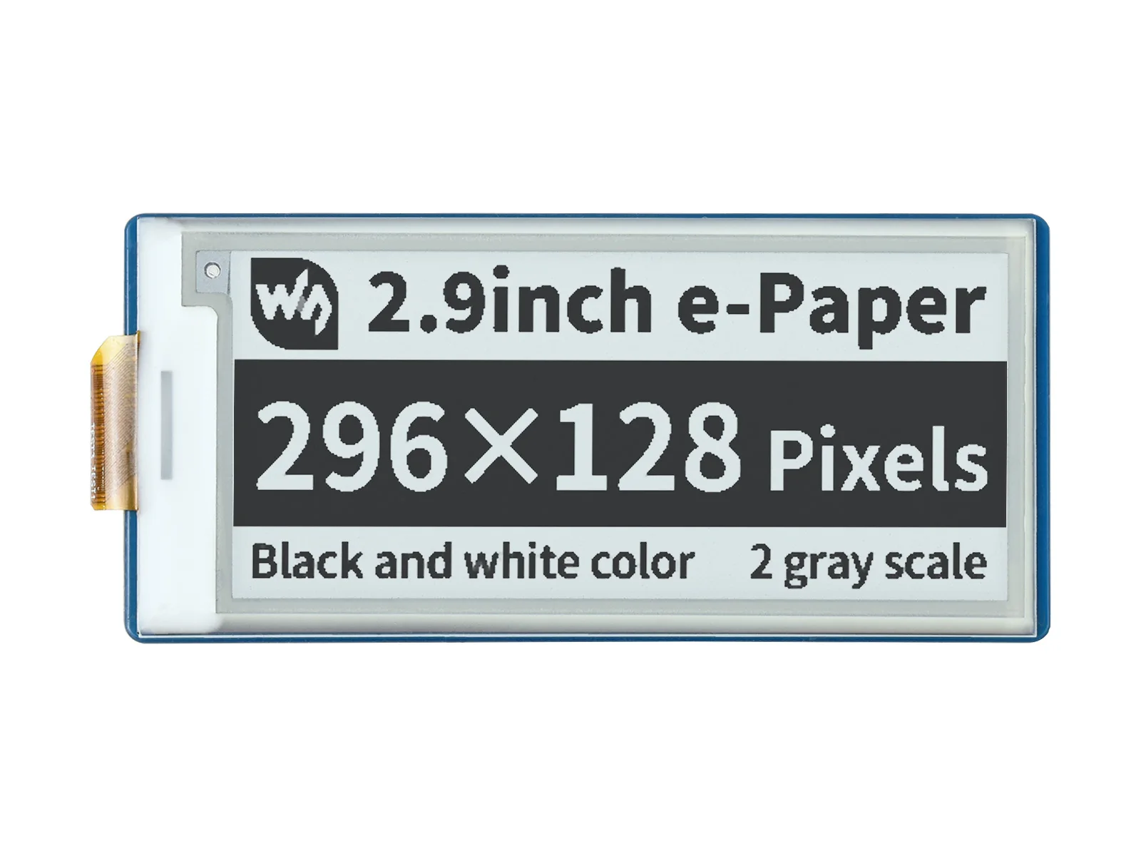 

2.9inch E-Paper E-Ink Display Module for Raspberry Pi Pico, 296×128, Black / White, SPI