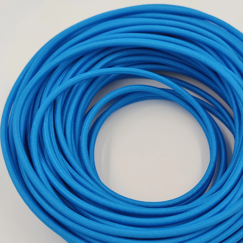 2*0.5mm Electrical Wire Copper Cor Vintage Textile Pendant Lamp Cord Retro Multiple Colour Retro Edison Lamp Base Overhead Cable