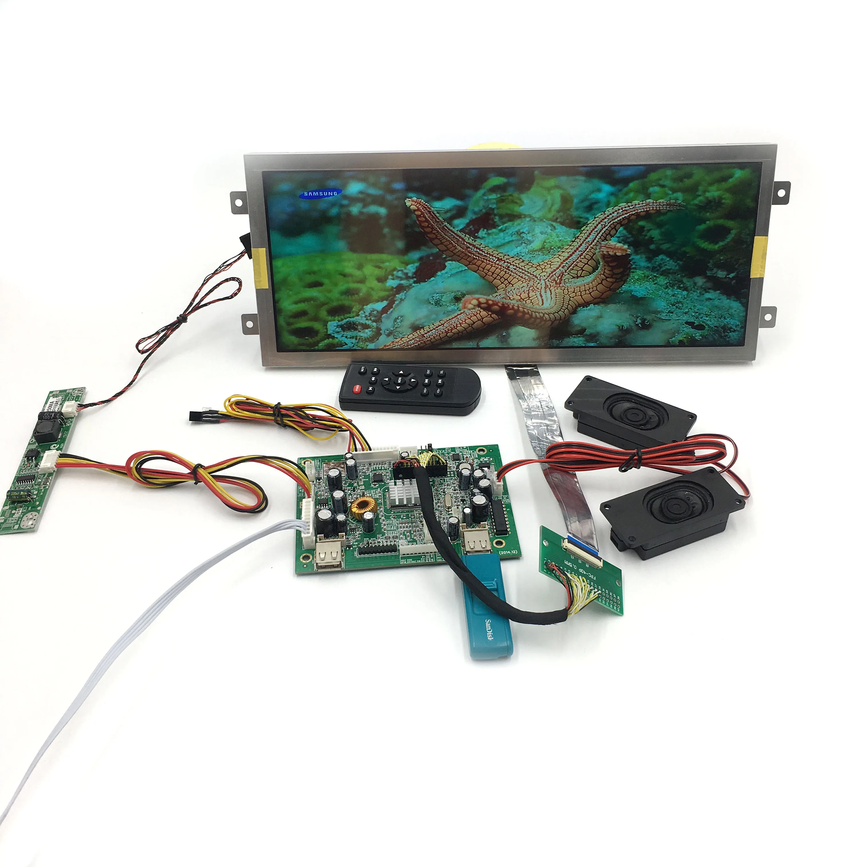 12.3 Inch Căng Thanh Bảng Điều Khiển Màn Hình LCD HSD123IPW1-A00 1920*720, Siêu Thị Kệ Màn Hình