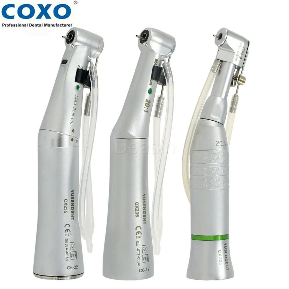 COXO Dental Implant Surgery 20:1 Contra Angle Fiber Optic Low Speed Handpiece