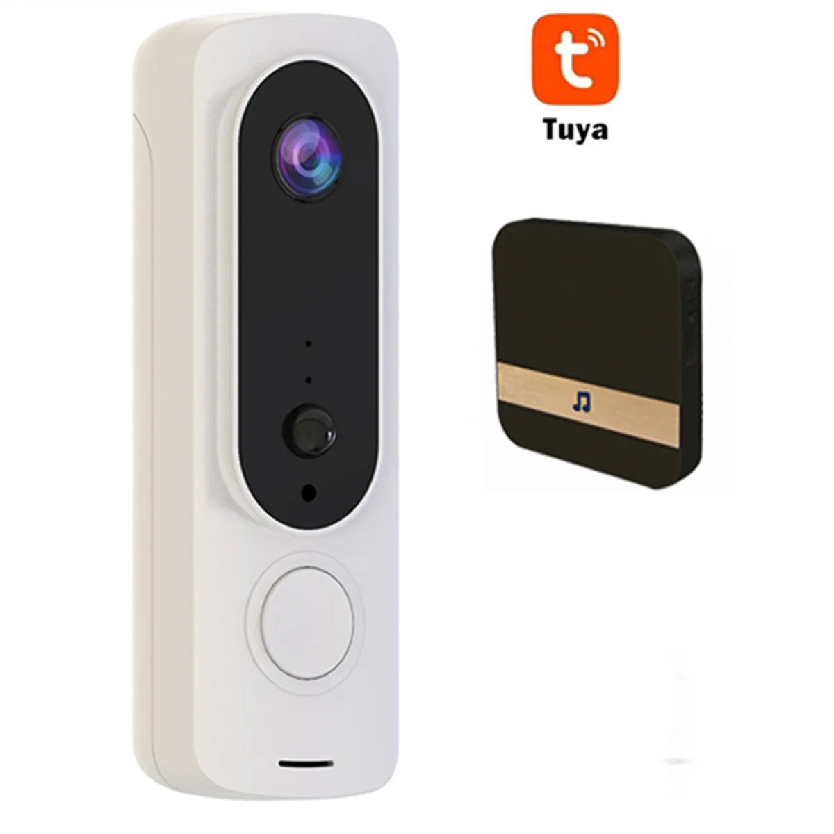 

Tuya 2MP 1080P Smart Home WIFI Doorbell Camera Wireless Intercom Video Door Phone Night Vision Water-proof Visual Door Viewer