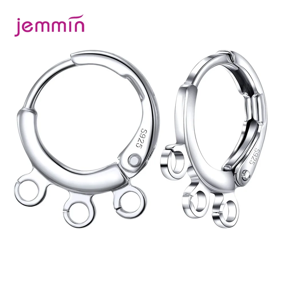 Wholesale 5 Pair/lot DIY Retro 925 Sterling Silver Earrings Connect Hooks Earrings Handmade Jewelry Accessories 12mm