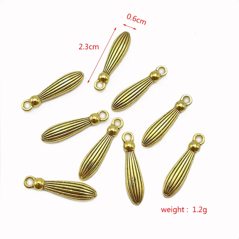 20pcs charm drop shape small pendant for jewelry making DIY handmade bracelet necklace prayer beads accessory material