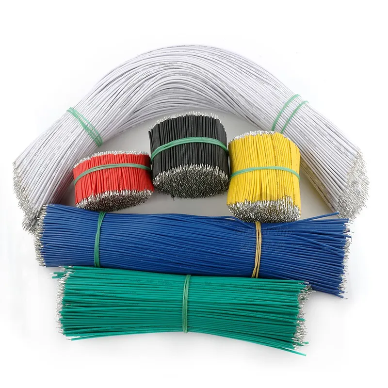 50PCS/LOT Tin-Plated Breadboard PCB Solder Cable 24AWG 5cm/8cm/10cm/15cm/20cm Fly Jumper Wire Cable Tin Conductor Wires 1007