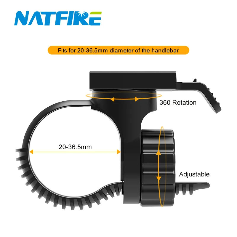 NATFIRE Bicycle Light Holder Bracket / Mount for NB3 NP13 NP16 NKX6 NBC60 NKX8